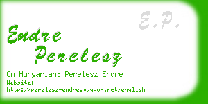 endre perelesz business card